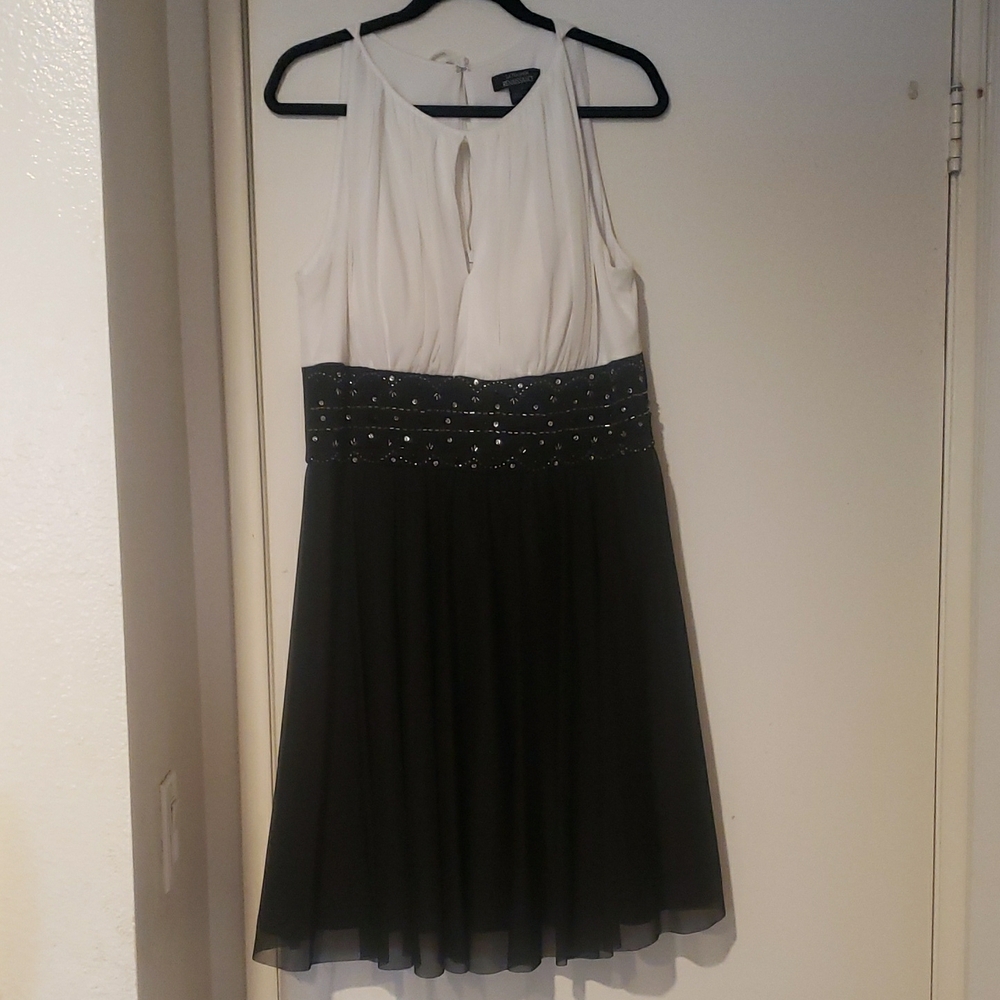Elegant Black and White Dress